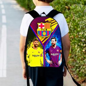 Рюкзак дитячий Ліонель Мессі, Барселона 34х27см, міський ранець для хлопчика з принтом (00437)