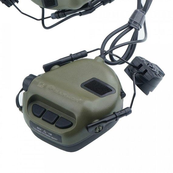 Активні навушники тактичні з мікрофоном на шолом Earmor M32H MOD3 Helmet Version РН6476 | Зображення 7