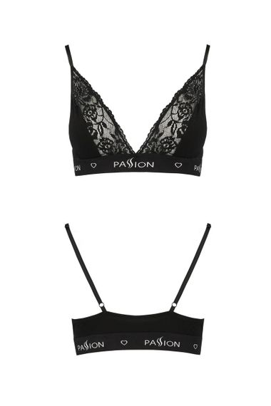 Эластичный топ с кружевом Passion PS001 TOP M, black sexstyle | Зображення 1