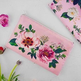 Косметичка женская Розовые цветы 20х12 см (K_21M036)