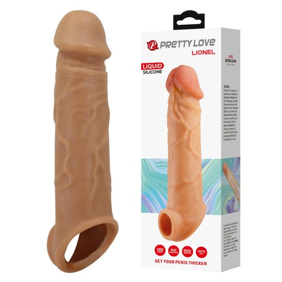 Насадка  на пеніс PRETTY LOVE Lionel, Liquid silicone, GET YOUR PENIS THICKER, TPR sexstyle | Зображення 1