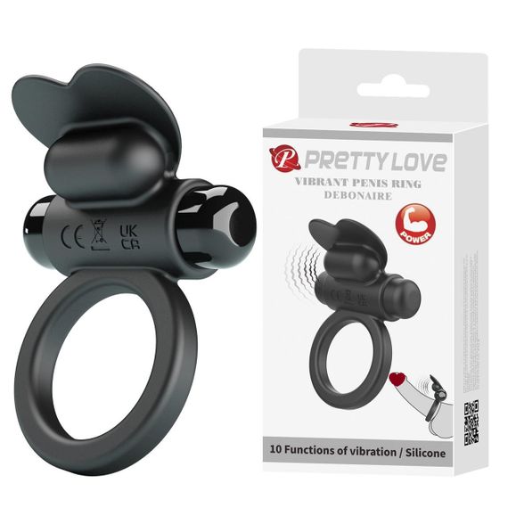 Віброкільце на пеніс PRETTY LOVE DEBONAIRE, чорне Sex Aura