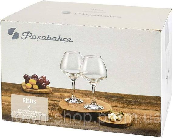 Набор 6 фужеров Pasabahce Risus 390мл, стеклянные бокалы для вина PB-440267 | Зображення 2