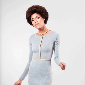 Портупея с кольцом на шее MAZE Bijoux Indiscrets бежевая, OS sexstyle