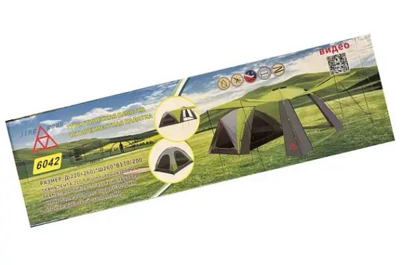 Намет туристичний 6042 з навісом (для 4 осіб + тамбур та москітна сітка) | Зображення 3