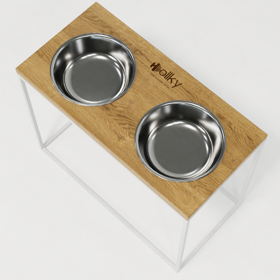 Миски на подставке для больших собак Hollky Base XL40 (2 × 1,8 л) BXL40-522640-WHNT | Зображення 7