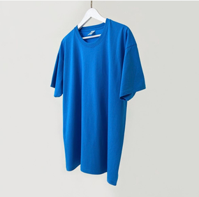 Мужская футболка классическая с коротким рукавом OW0001 цвет синий размер S