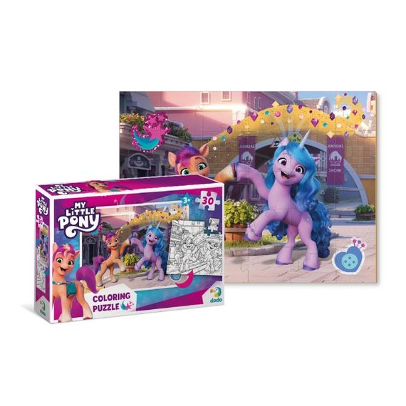 Детские Пазлы 2в1 My Little Pony "Подружки и радуга" DoDo 200134 30 элементов | Зображення 3
