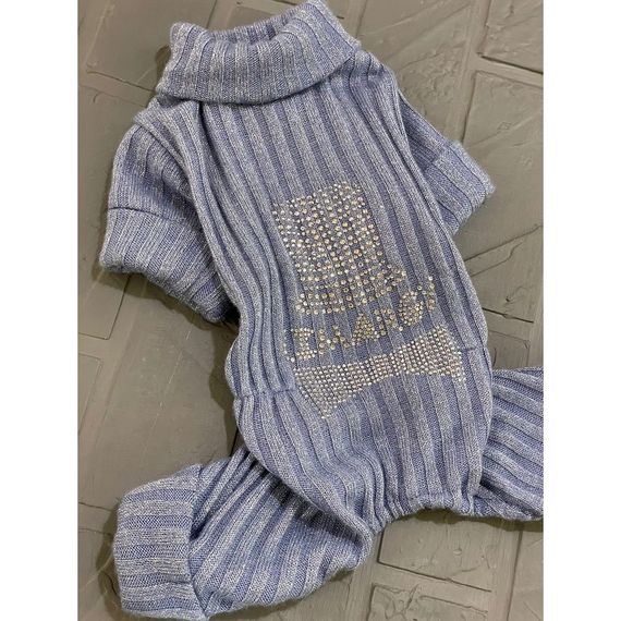 Костюм для собак Limargy из люрекса, украшен камнями на спине, фиолетовый | Зображення 1