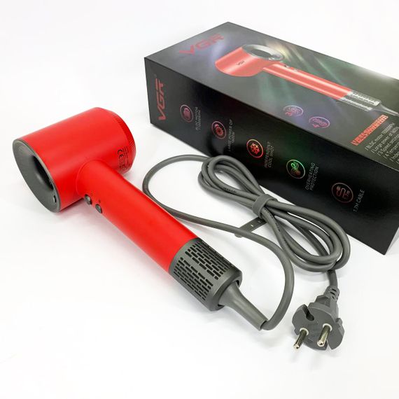 Потужний фен для волосся VGR V-445, Професійний фен для укладання волосся з насадкою JY-57 | Зображення 9