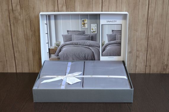 Постельное белье First Choice Cotton Satin семейный 160х220 Snazzy Quick Silver | Зображення 1