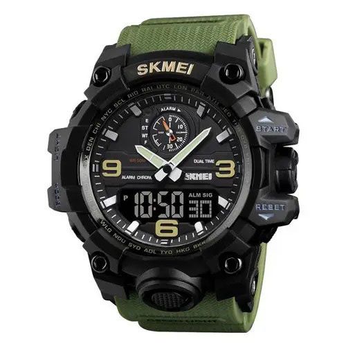 Годинник наручний чоловічий SKMEI 1586AG, Оригінальний чоловічий годинник, Наручний годинник IH-206 для військових | Зображення 3