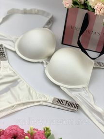 Комплект жіночої спідньої білизни Victoria's Secret Вікторія Сікрет модель Rhinestone зі стразами 80B