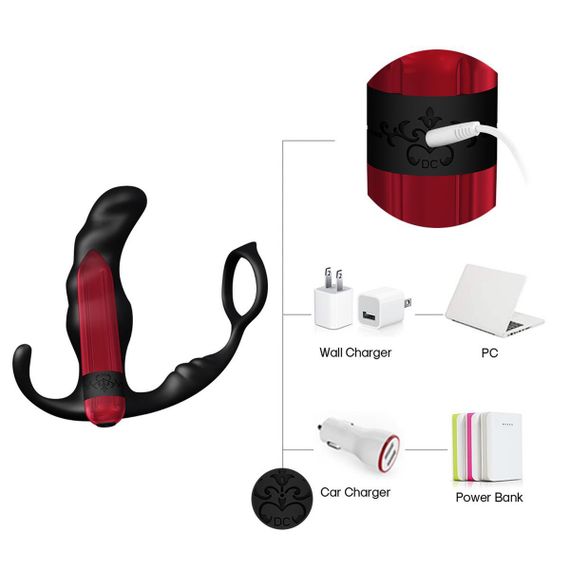 Массажер простаты Knight black Sex Aura | Зображення 6