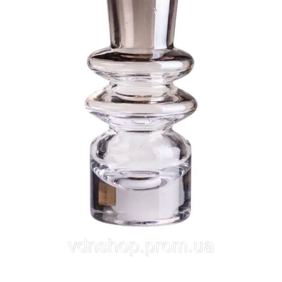 Ваза скляна декоративна 19.5 см у скандинавському стилі для квітів та інтер'єру 280 мл прозора HP-10-24 | Зображення 2