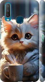 Чохол на Vivo Y15 Білий кіт "5646m-1791-2448"