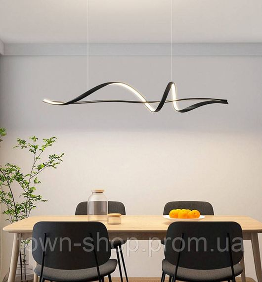 Люстра потолочная LED H26L-1000-bk Черный 30-140х20х100 см. | Зображення 8