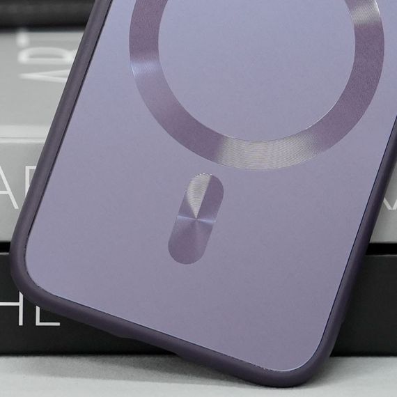 Чохол накладка TPU+Glass Sapphire Midnight with MagSafe для Apple iPhone 15, Фіолетовий / Deep Purple | Зображення 2