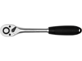 Тріщатка YATO  квадрат M=1/4"(6,3 мм), L=146 мм, пластикова ручка YT-0307