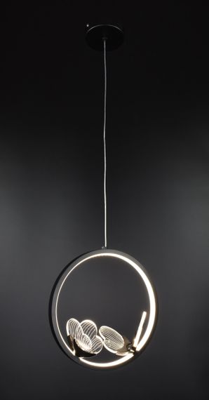 Люстра світлодіодна підвісна LED світильник для квартири на стелю лед 26507 Чорний 35-200х25х10 см. | Зображення 1