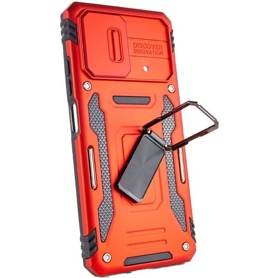 Ударостійкий чохол Camshield Army Ring для Xiaomi Poco X5 5G / Note 12 5G Червоний / Red | Зображення 3