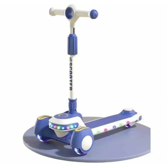 Триколісний самокат Viper YJF-2026 Active Kids (підсвічування, складна конструкція, ручка, що регулюється) Синій | Зображення 1