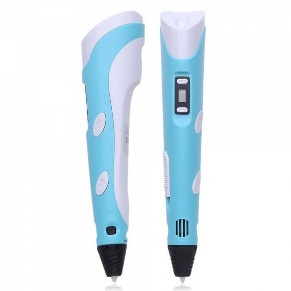 Оригінальна 3d ручка 3D ручка Smart 3D Pen 2 блакитна, 3d ручка з дисплеєм, 3d ручка ND-561 на акумуляторі | Зображення 4