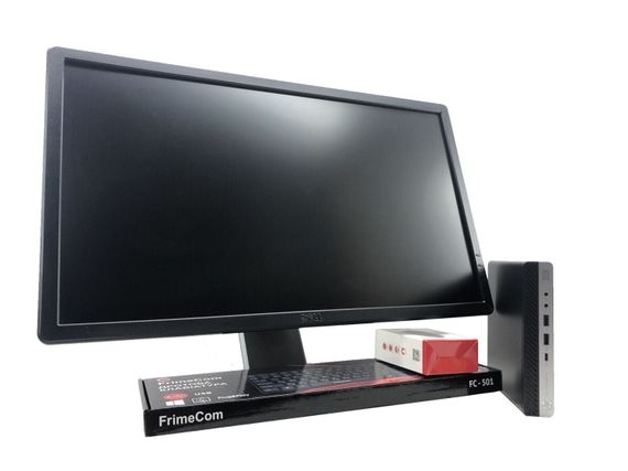 Комплект ПК: ноутбук HP EliteDesk 800 G3 Desktop Mini USFF / Intel Core i5-6500T (4 ядер по 2.5 - 3.1 GHz) / 16 GB DDR4 / 240 GB SSD / Intel UHD Graphics 630 + Монітор Dell / 24" (1920x1080) TN б/в | Зображення 1