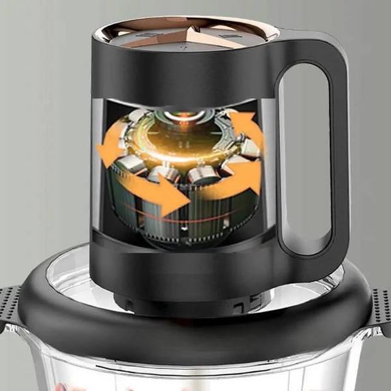 Електричний подрібнювач з чашею 3л 800Вт Sokany SK-06034 Чорний
