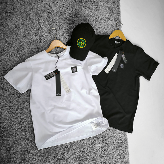 Чоловіча футболка Stone Island чорна (вишивка) | Зображення 8