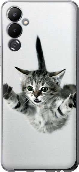 Чехол на Tecno Pova 4 LG7n Летящий котёнок "2322u-2967-17620"