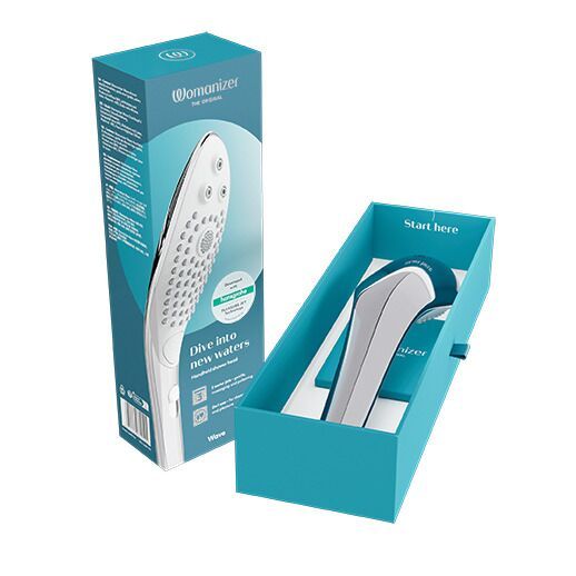 Насадка-стимулятор для душу 2в1 Womanizer Wave Chrome, масажер для інтимних зон | Зображення 5