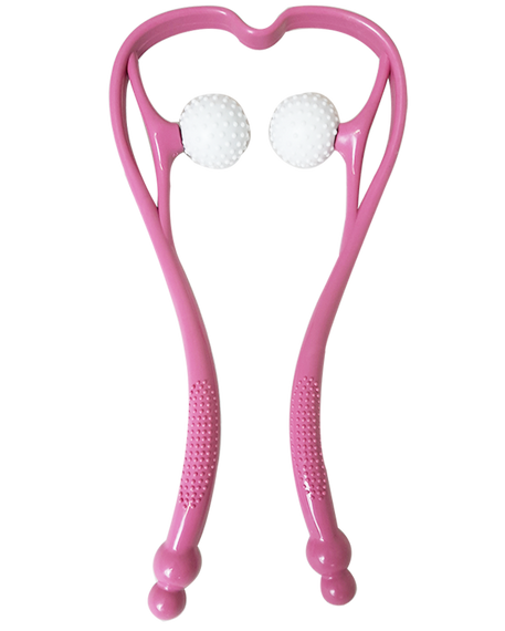 Ручний роликовий масажер для шиї Рожевий
