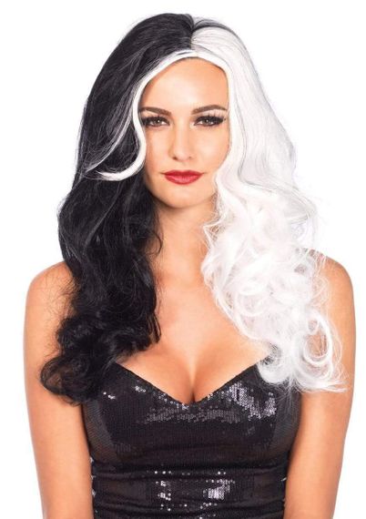 Перука чорно-біла Leg Avenue Leg Avenue Cruella, розмір O/S, довжина 64 см Sex Aura | Зображення 2