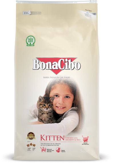 Сухий корм з куркою для кошенят BonaCibo Kitten, 5 кг