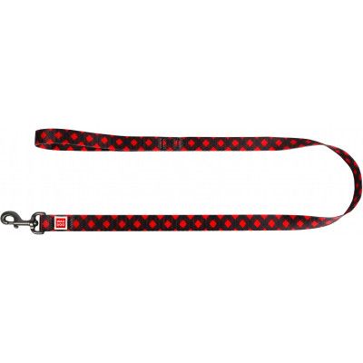 Поводок для собак WAUDOG Nylon "Шотландка красная" L Ш 25 мм (4854) | Зображення 1
