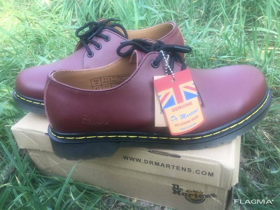 Ботинки полуботинки туфли Dr. Martens 1461 Cherry RED Smooth (Бордовые) Размер 41 42 43... | Зображення 7