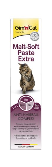 Мальт-паста для виведення вовни зі шлунка котів GimCat Malt-Soft Extra, 50 гр