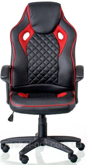 Офисное кресло Mezzo black - red, Tilt с регулировкой качания под вес пользователя | Зображення 1