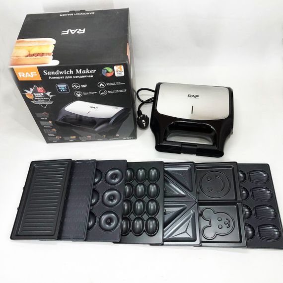 Бутербродница мультимейкер, Универсальный гриль для домашних блюд, Решетки для жарки мяса и овощей ZW-61 | Зображення 3