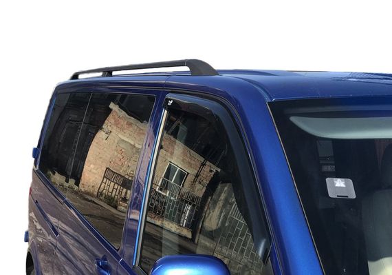 Рейлінги Чорні Коротка база, Пластикові ніжки для Volkswagen T5 Transporter 2003-2010 рр