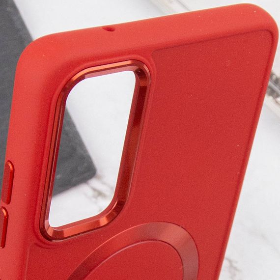 TPU чехол Bonbon Metal Style with MagSafe для Samsung Galaxy S24 Красный / Red | Зображення 4