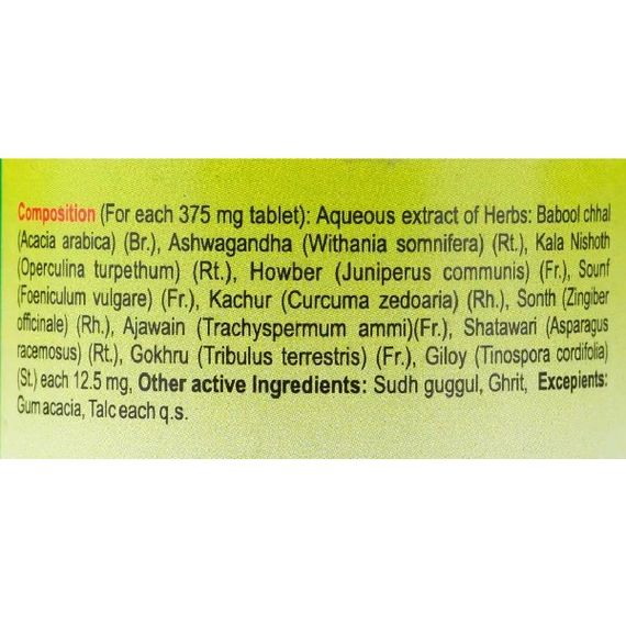 Смесь экстрактов Baidyanath Trayodashang Guggulu 80 Tabs | Зображення 1