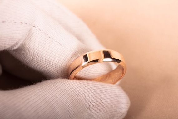 Обручальное кольцо американка из красного золота 16.5 | Зображення 7