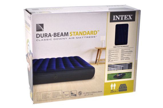 Матрац 64758 в коробці р.137x191x25 см INTEX | Зображення 1