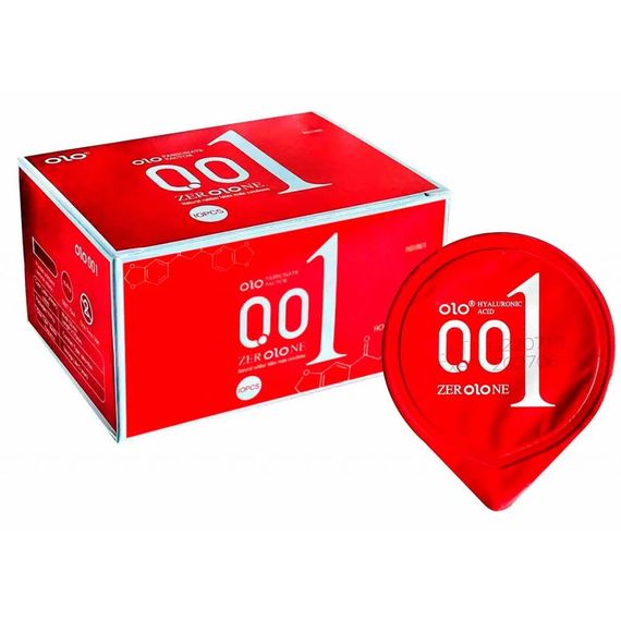 Презервативы Olo 0.01 RED, возбуждающие, с гиалуроновой кислотой, 10 шт Sex Aura