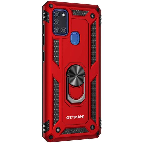 Противоударный чехол GETMAN (Ударопрочный) для Samsung Galaxy A21s Red | Зображення 1