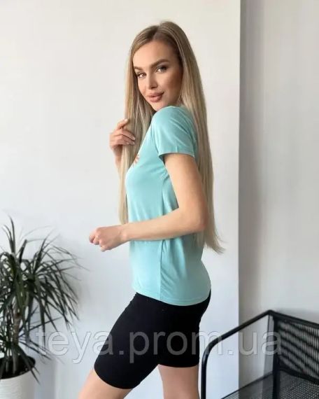 Футболка для жінок колір бірюзовий FI_007415 | Зображення 1