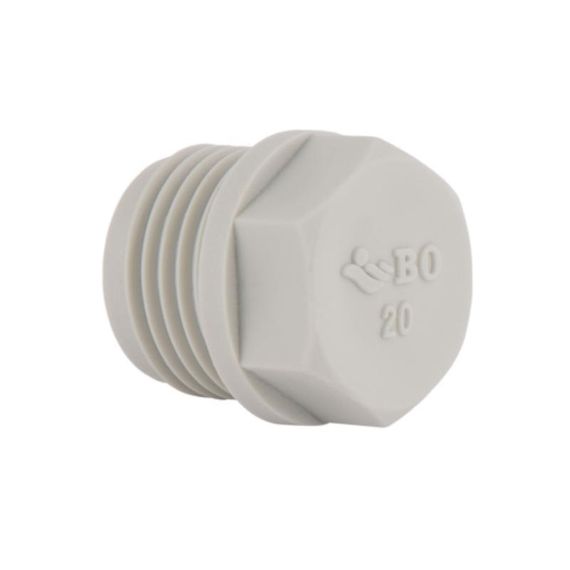 Заглушка PPR Blue Ocean з різзю 20х1/2" НР