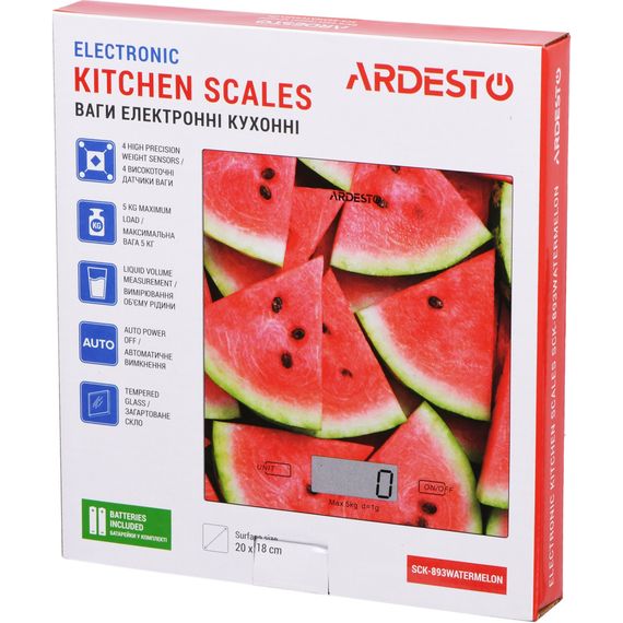 Ваги кухонні Ardesto SCK-893WATERMELON | Зображення 4